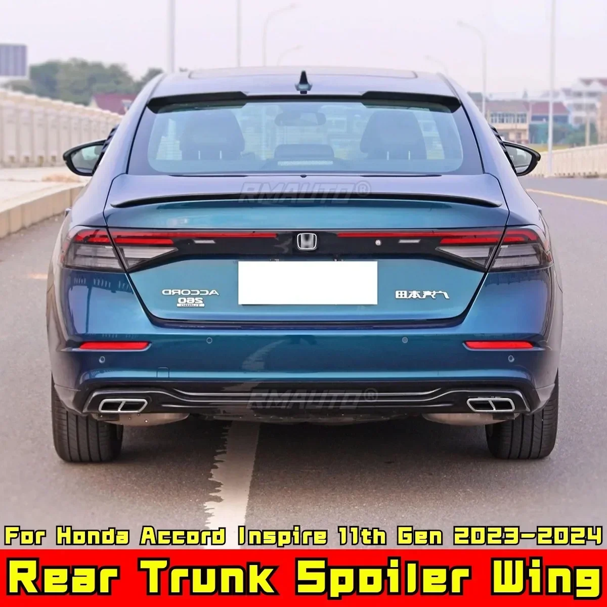 Accord Car Rear Spoiler Glossy Black Sport Style Rear Wing Body Kit For Honda Accord Inspire 11th Gen 2023-2024 Car Accessories