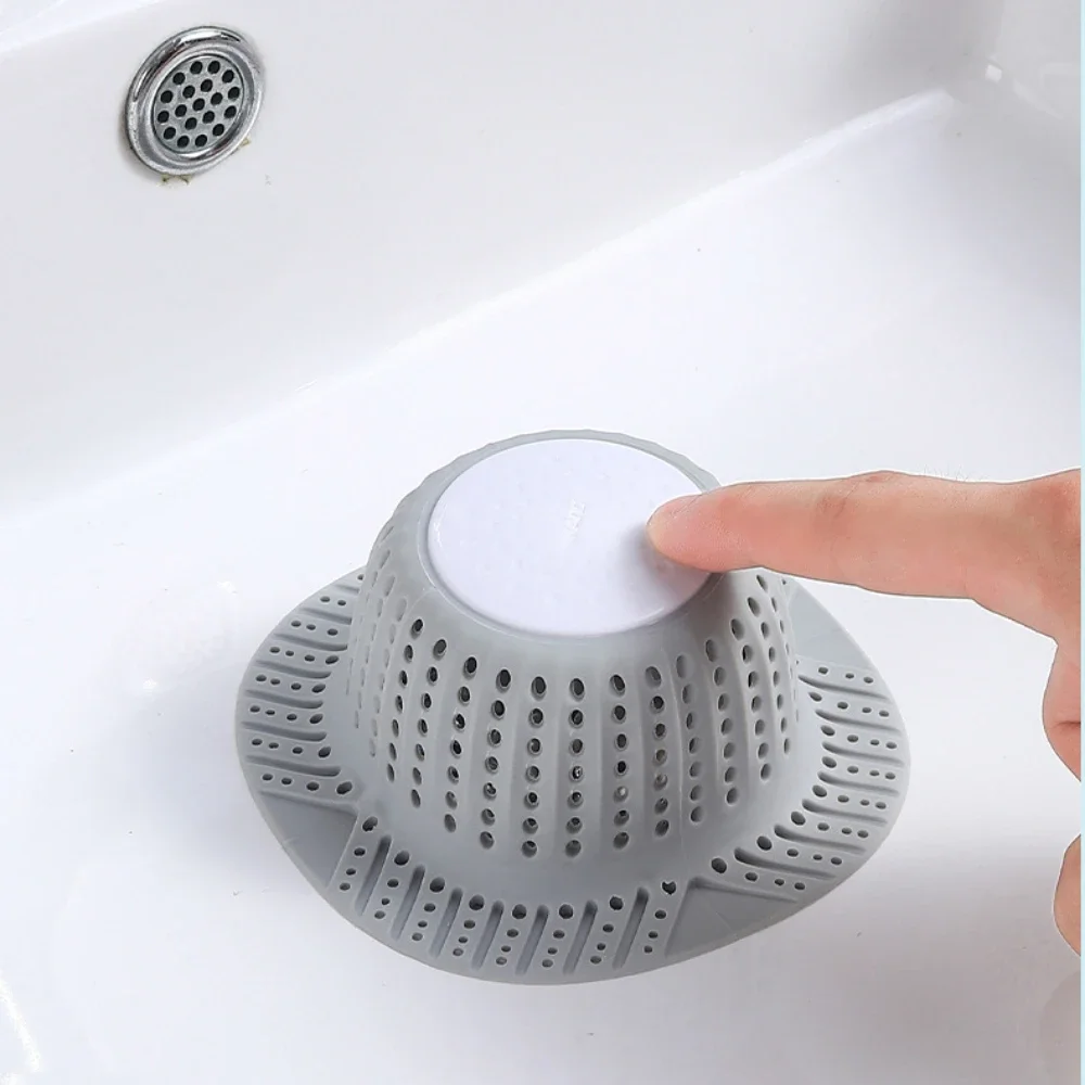 New Bathtub Drain Hair Catcher Collapsible Drain Protector for Pop-Up and Regular Drains of Shower Bathtub Tub Bathroom Sink