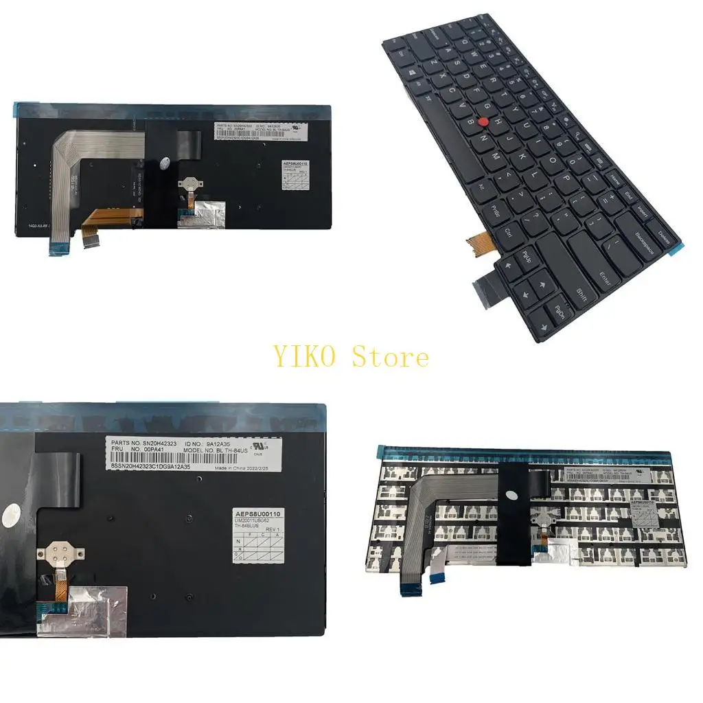 K32C US Layout Black English Laptop Keyboard With Pointer for Thinkpad13 T460s T470s 2nd Laptop With/Without Backlit