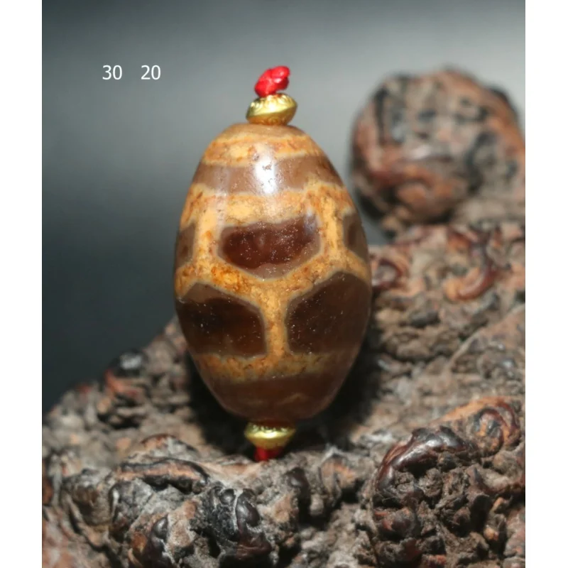 

Energy Tibetan Old Agate Turtle Shell of West Asia Big Dauo dZi Bead Amulet Efs