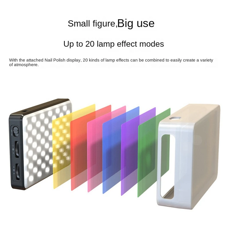 ไฟ LED โทรศัพท์มือถือขนาดเล็กไฟเซลฟี่ไฟหรี่แสงได้ RGB เติมแสงสำหรับสมาร์ทโฟนหลายรุ่น