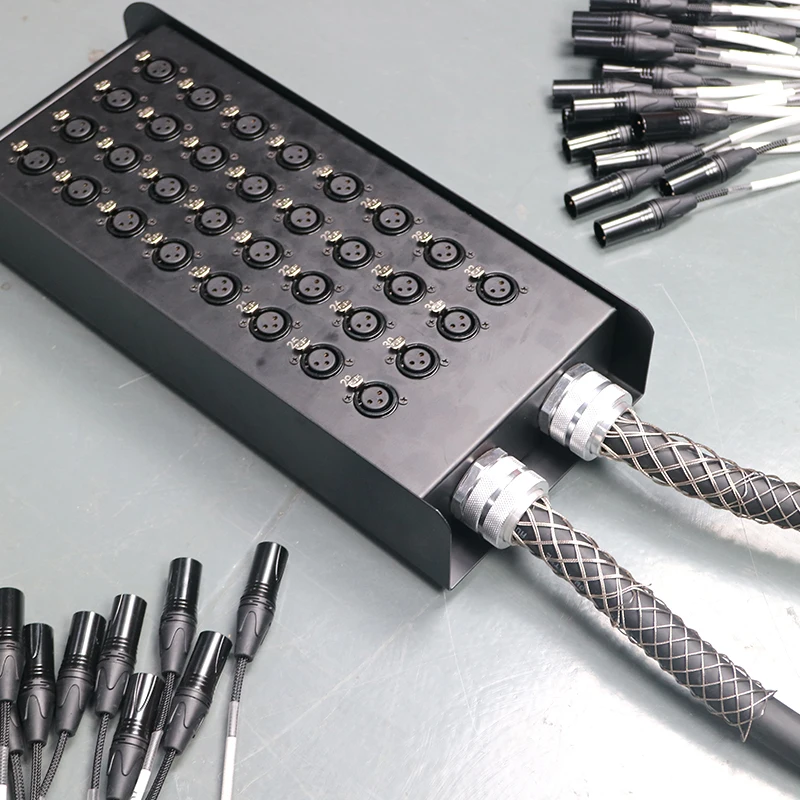 

Audio 32Channels XLR Stage Box Snake Cable Speaker Bare Copper Microphone Cable 15meter