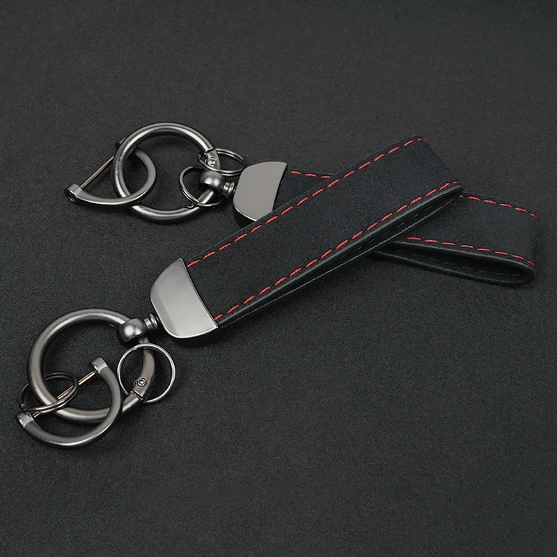 Car Logo Keyring Leather Keychain For BMW 3 Series E90 E46 X3 X5, Gift Key Ring For BMW Owner Men, Car Key Chain Accessories