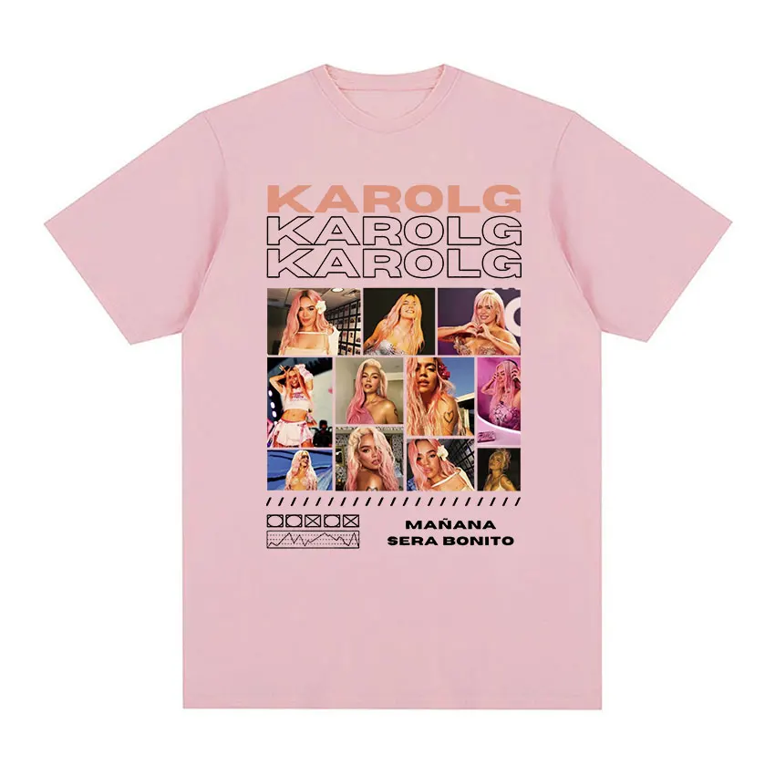 Funny Karol G Print Graphic T Shirt Men Women Retro Aesthetic Fashion T-shirts Tops 100% Cotton Oversized T-shirt Y2k Streetwear