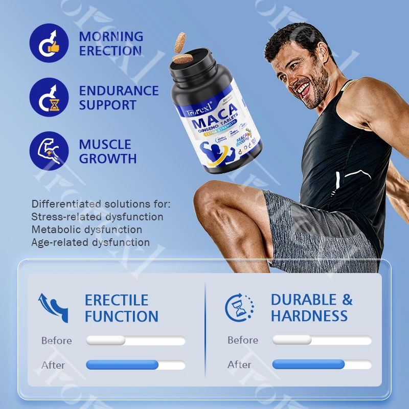 120 قبعة ماكا أشواغاندا الجينسنغ الصباح الطبيعي القدرة على التحمل وتعزيز التدفق محسن دعم المناعة | كوشير/حلال معتمد #3