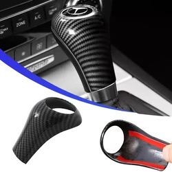 Carbon Fiber Car Gear Shift Knob Cover Handbrake Sticker Trim For Mercedes Benz A C E G CLS GLS SLK Class W169 W204 W212 W219