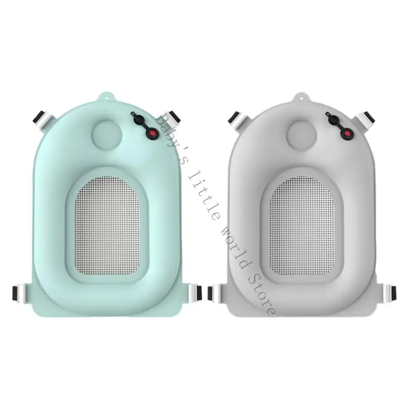 

Breathable Secure Infant Bath Aid Including Rapid Air System Drain Mesh Adjustable Fasteners for Happy Wash Time B2EB