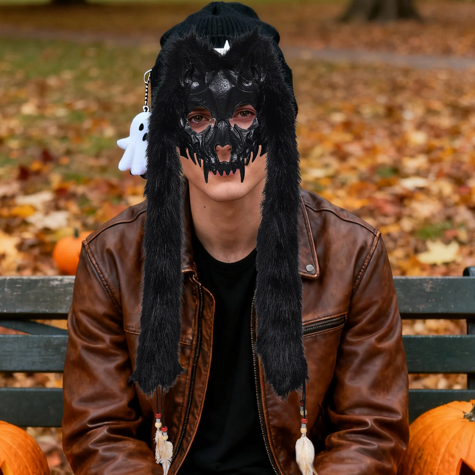 

Realistic Werewolf Mask Wolf Animal Face Metal Headgear Halloween Costume Festival Cosplay Party Mask Halloween Accessory