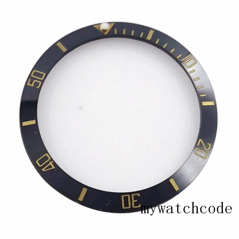 High Quality 35.4mm*29mm Black/Blue/Green Ceramic Slope Watch Bezel Insert Fit 38mm Bliger SUB Watch Case