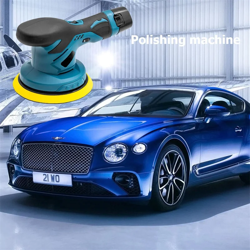 Cordless Car Polisher Multi-functional Electric Rotary Polishing Machine 5000rpm 6 Variable Speed Scratches Repair Waxing Tools