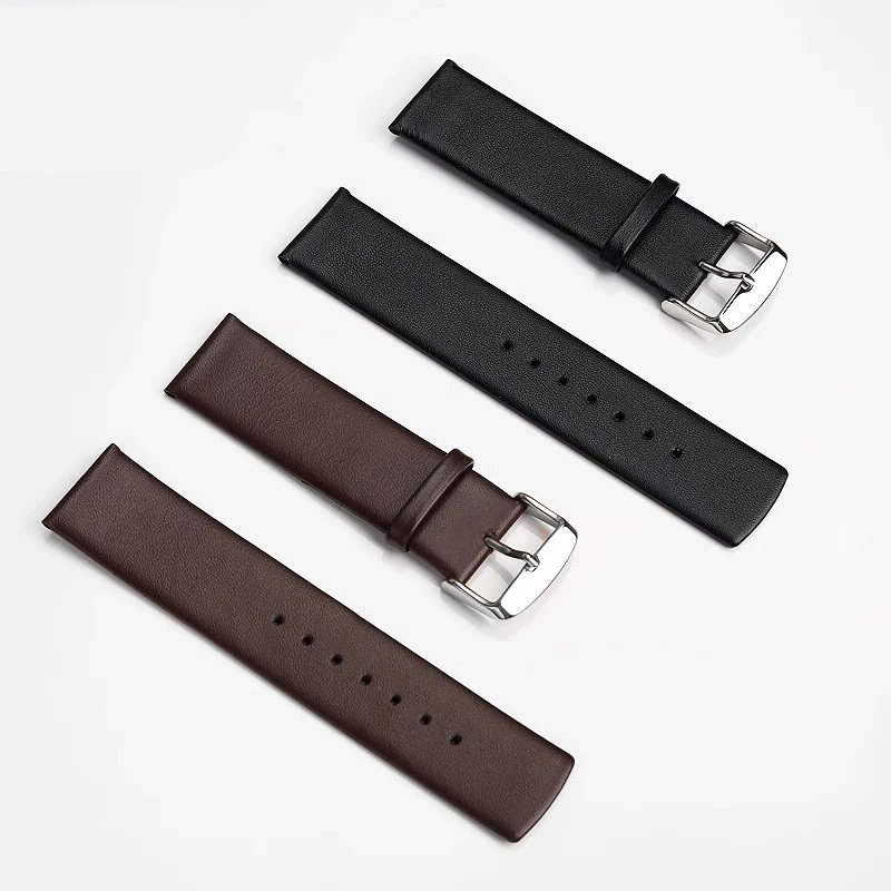 For German Blue stainless steel strap LANZOOM Black Knight mosel13 mosel14 genuine leather watch strap men wristband 20mm