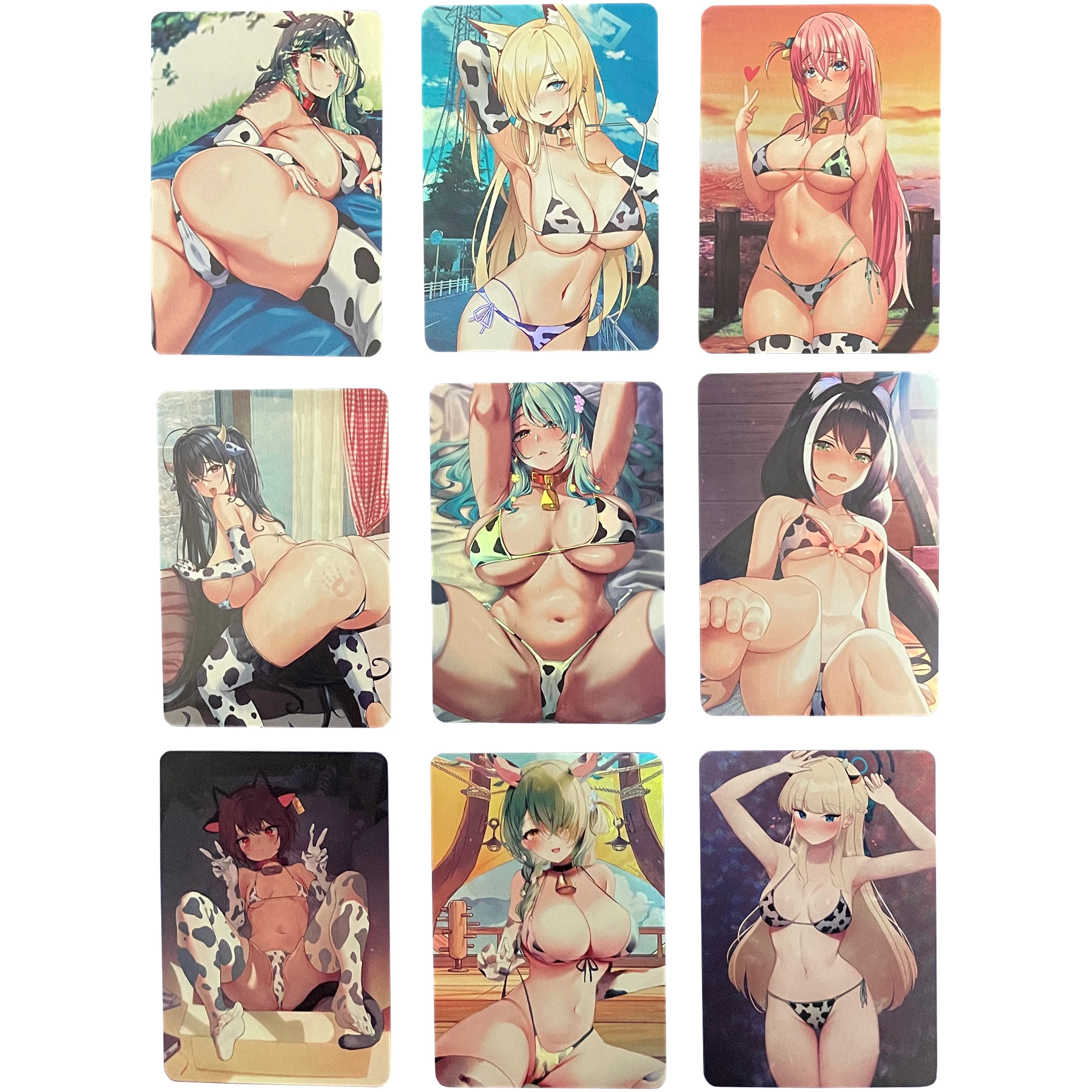 

9Pcs/set Anime Girls Underwear Swimwear Series Flash Card IJN Taiho Classic Game Anime Collection Cards Diy Gift Toys