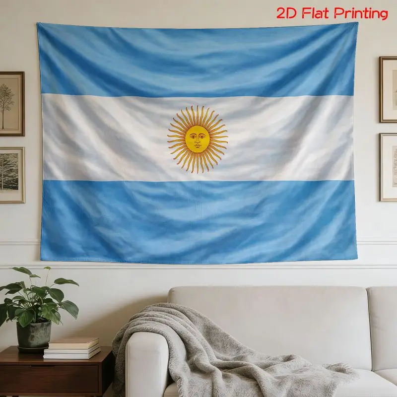 VIKAMA Argentina Flag Sun Wide Tapestry for Wall Hanging Bedroom Living Room Cozy Aesthetic Warm Stylish Home Decor