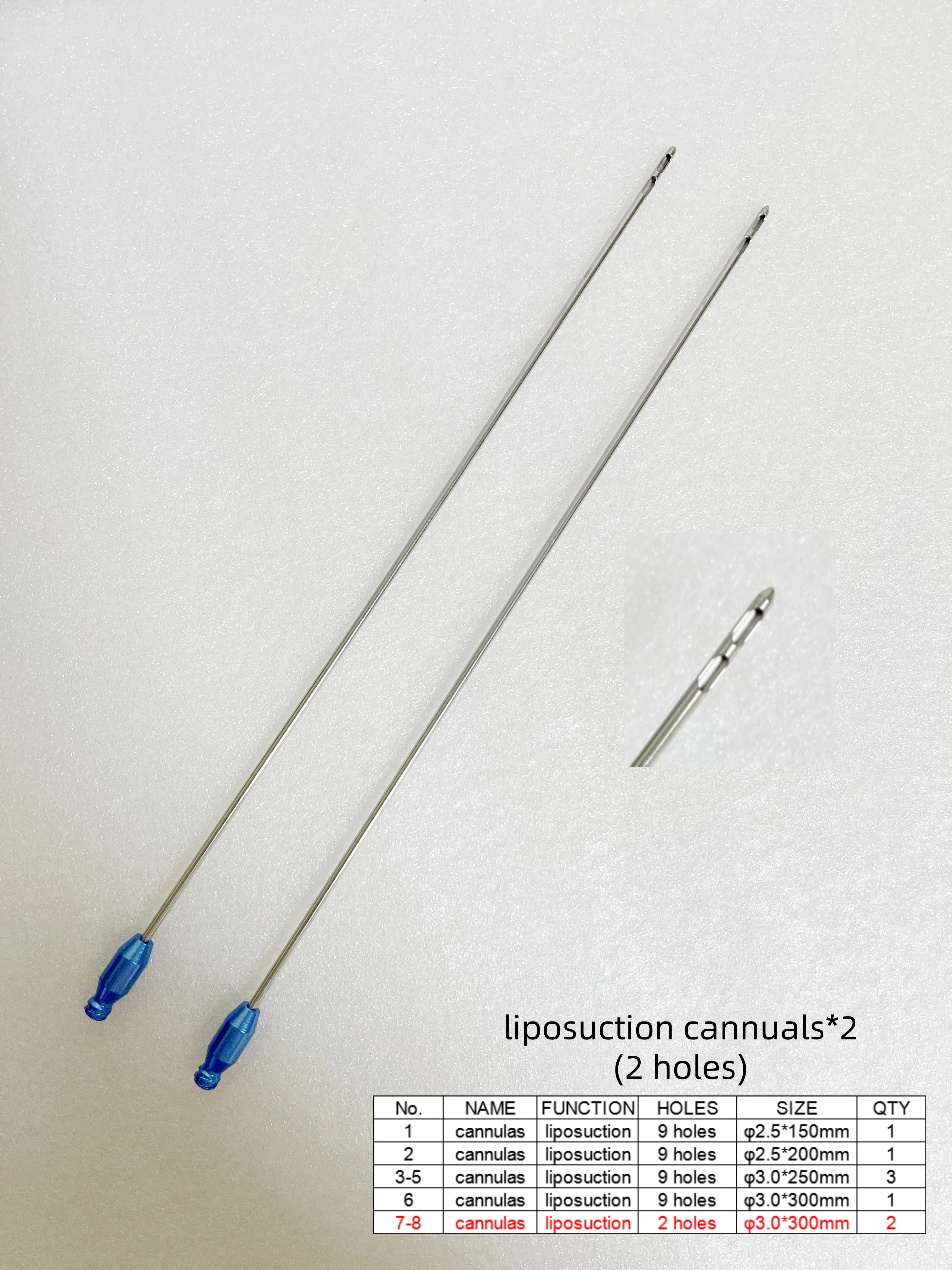 مجموعة قنية شفط الدهون لزراعة الدهون من Baitang مكونة من 9 فتحات وفتحتين متعددة وفتحتين #4