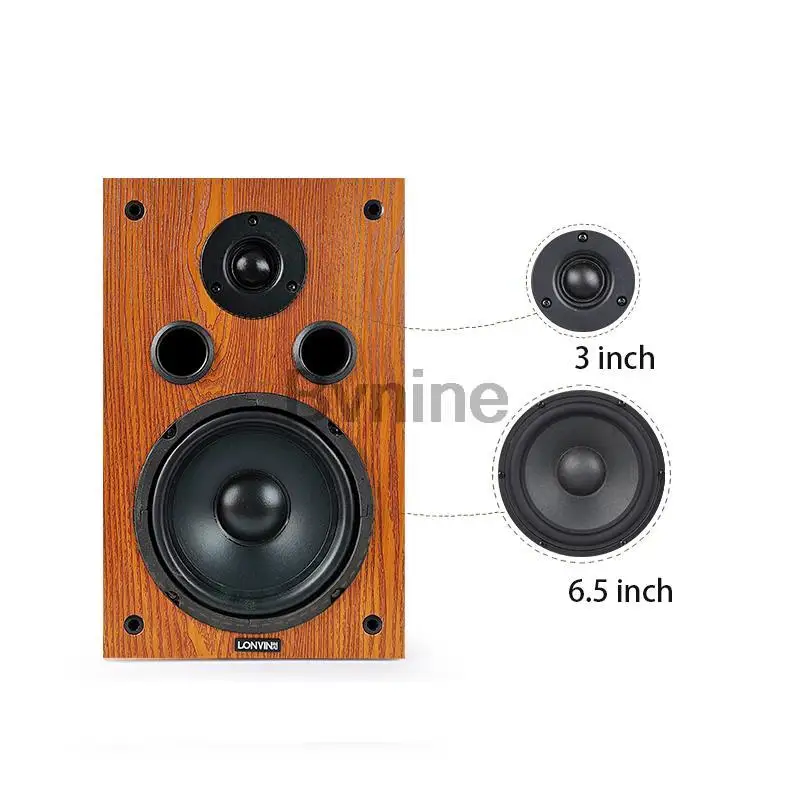 6.5 Inch Desktop Two-Way Speaker 200W High Power HiFi Audio Speaker Passive Bookshelf Surround Home Theater Speaker Sound Box