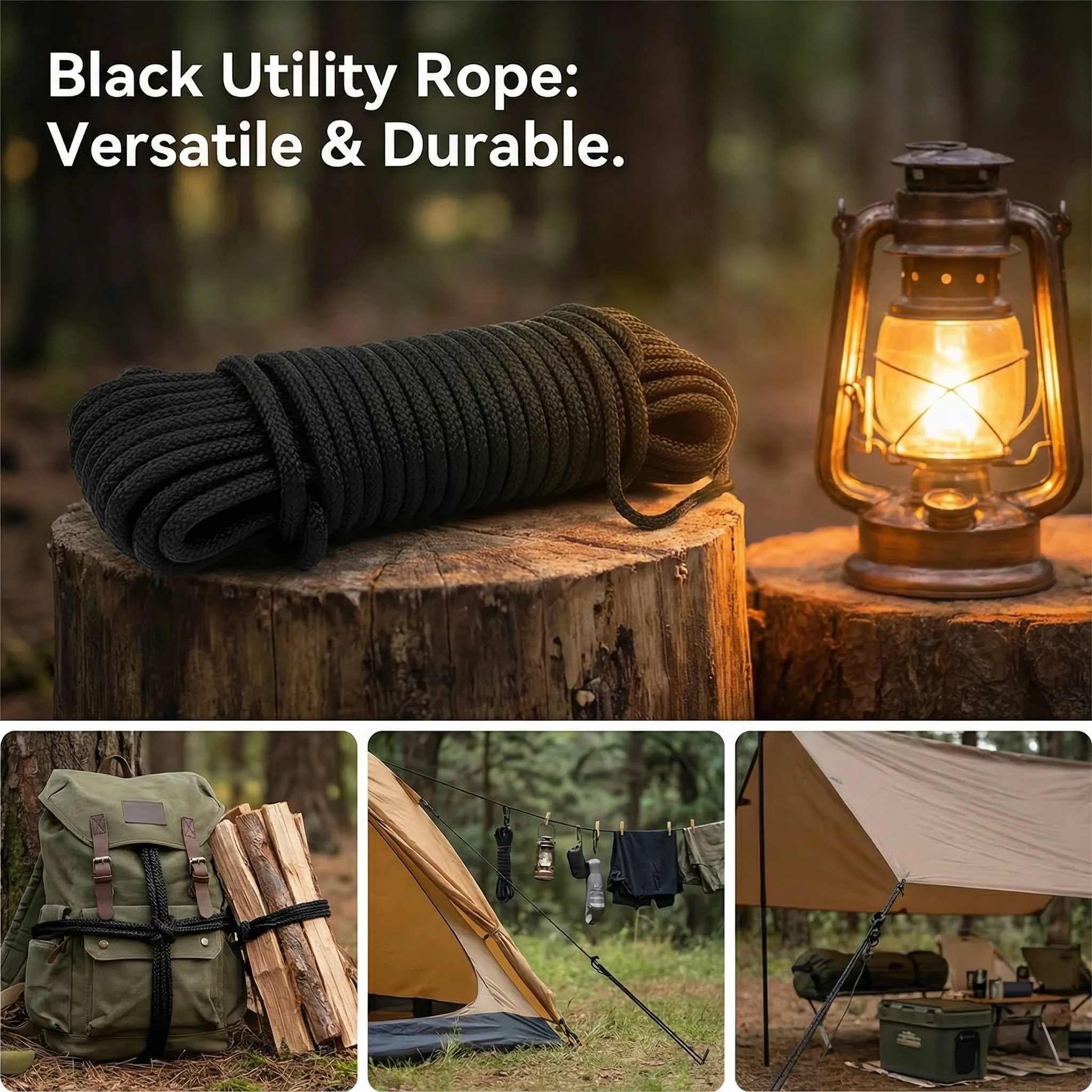 

46M 10mm Multi Purpose Rope Strong Nylon Cord for Camping DIY and Outdoor Tasks