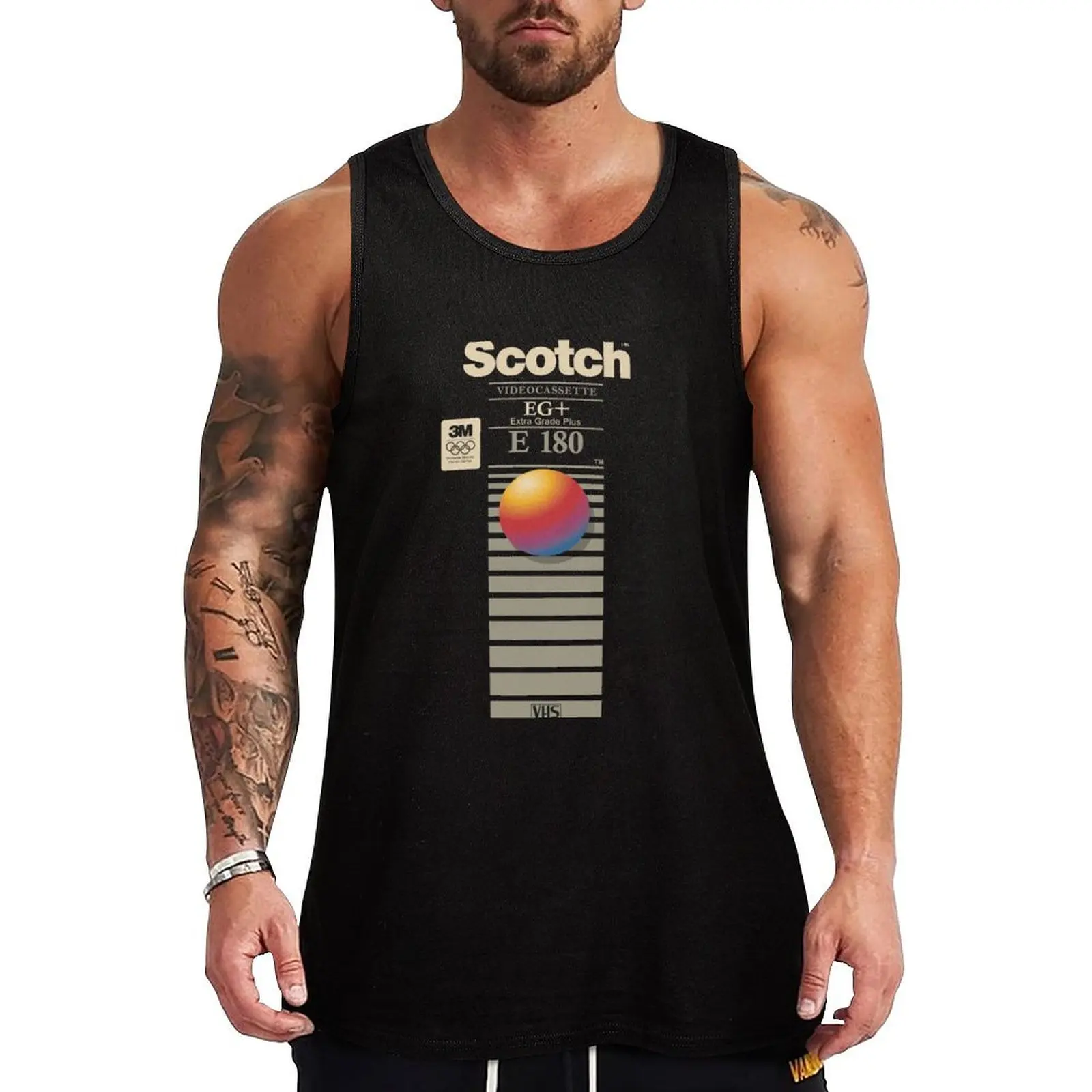 

VHS Scotch E180 Tank Top Man summer clothes Japanese t-shirt