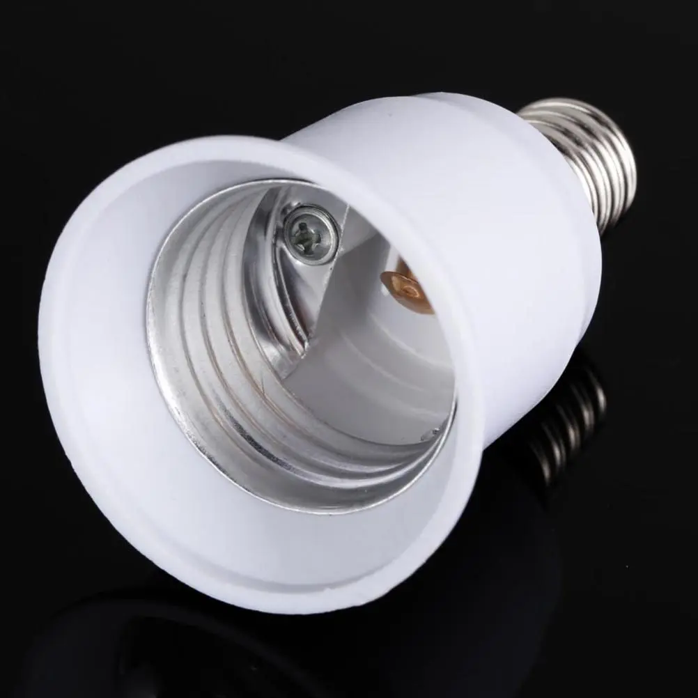5Pcs E14 to E27 Light Bulb Socket Adapter Converter Professional Screw Type Lamp Head Conversion for Standard E27 Bulbs Long