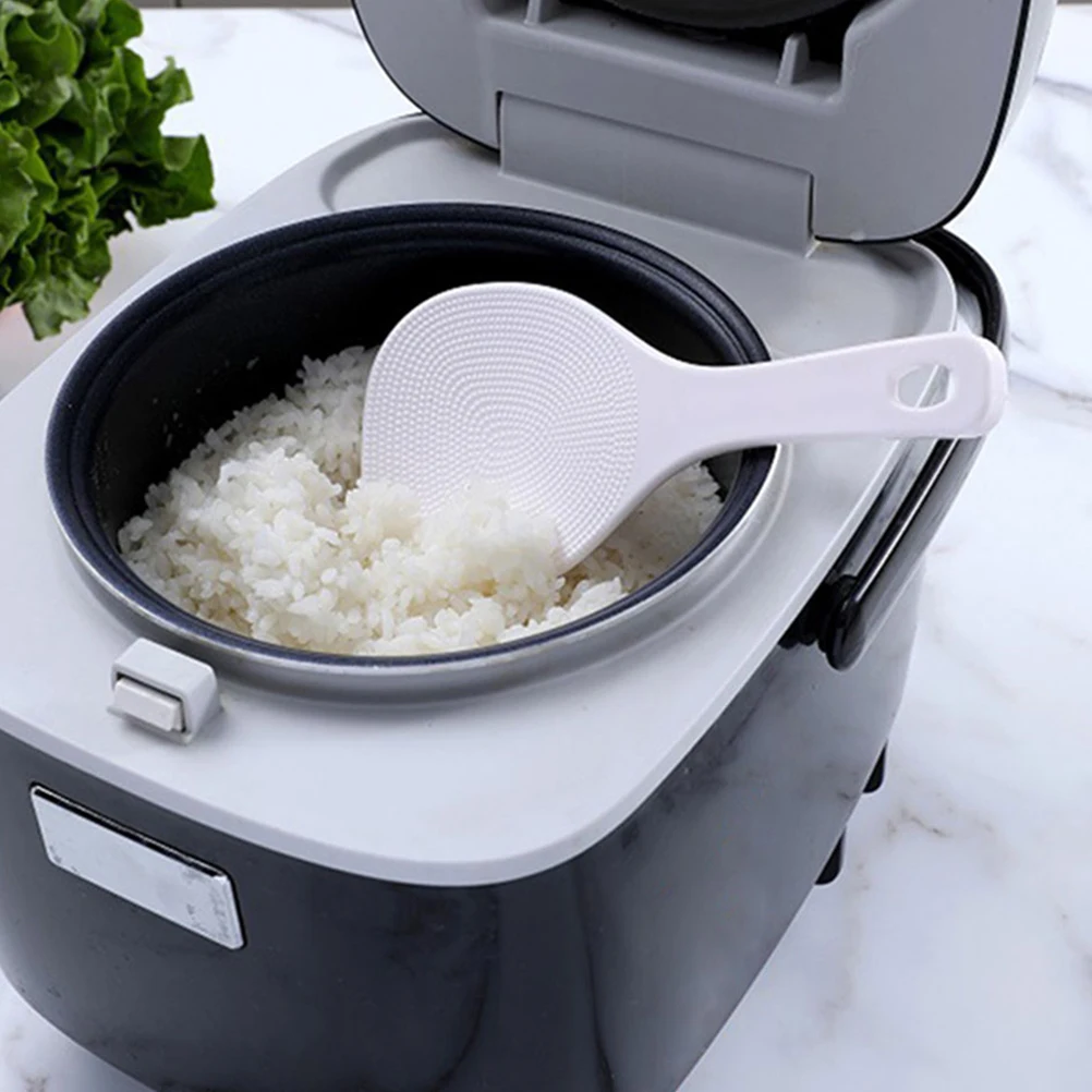 4 Pcs Nonstick Rice Spoon Spatula H Easy Clean Kitchen Cooking Utensil Plastic Cooker Paddle Holder Rice Serving