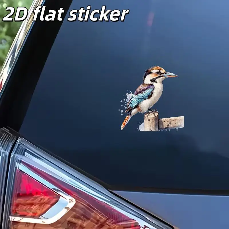 

1Pc 2D Flat Watercolor Bird Art Waterproof Vinyl Sticker for Car Window Smooth Surface Decor