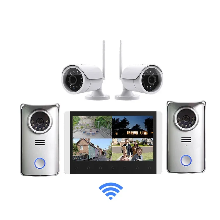 

Lermom 7 inch screen video door phone intercom system camera video doorbell intercom video door bell visual intercom kit