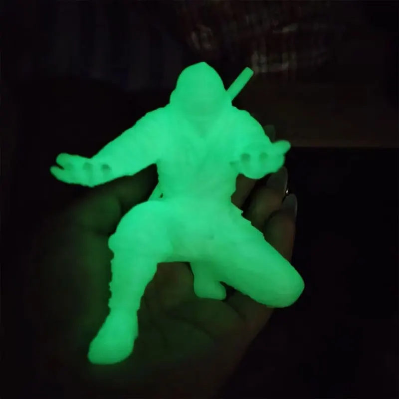 3D Printed Glow-in-the-Dark Pen Holder, Creative Ninja Pen Stand, Personalized Desktop Stationery Organizer, Trendy Toy for Stud