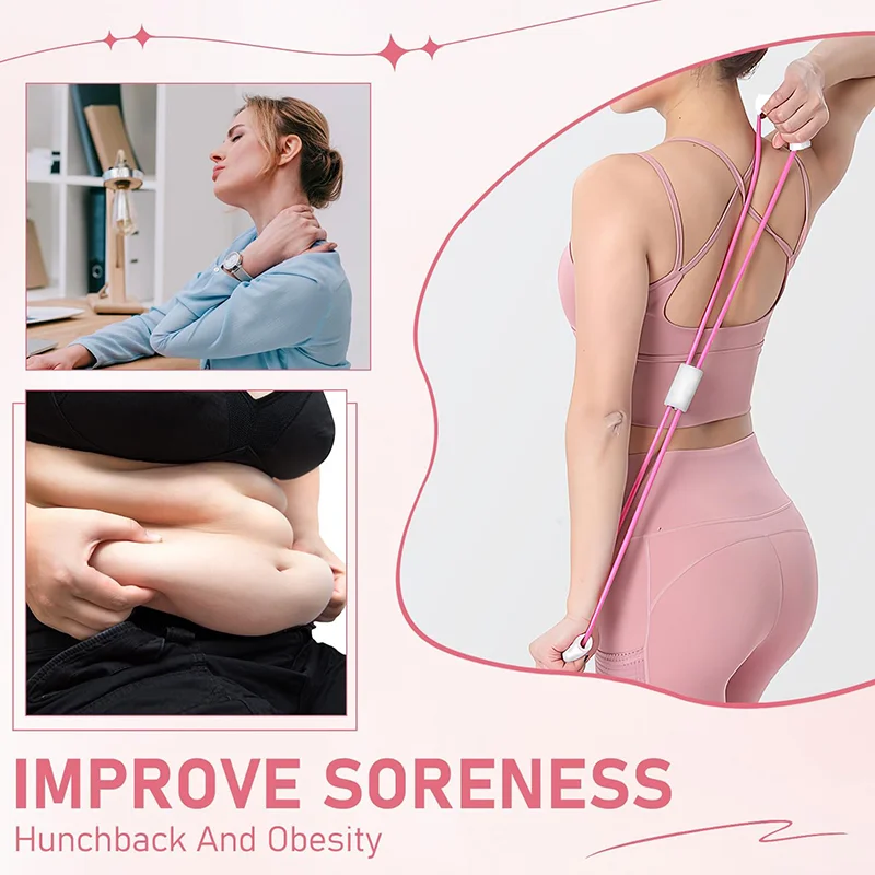 1Pcs Home Gym Elastic Band Portable Fitness Equipment 8 Shape Tension Rope Yoga Resistance Band Shoulder Opening Chest Expander view 6