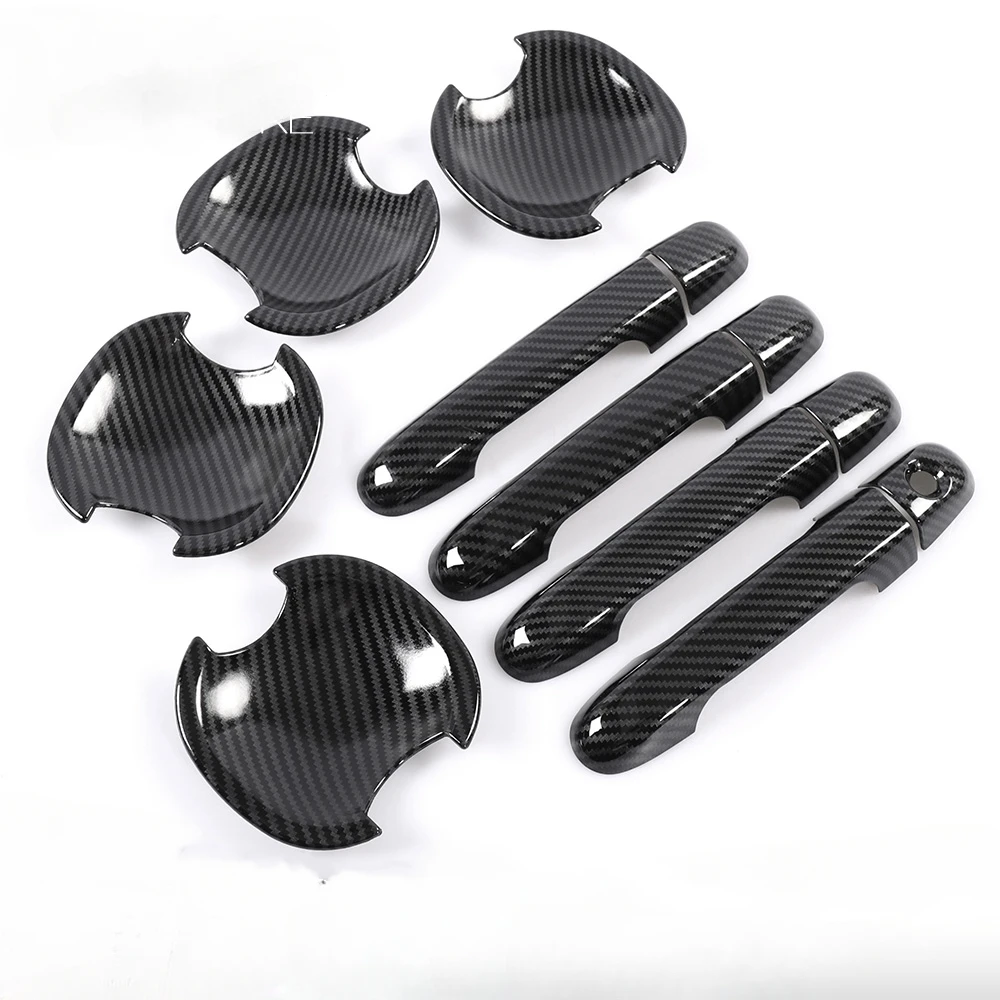 

For Hyundai i30 2007 - 2011 FD New Chrome Carbon Fiber Car Door Handle Cover Bowl Trim Stickers Overlay