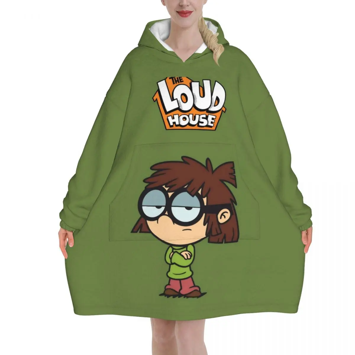 The Louds House Oversized Blanket Hoodie Sweatshirt Long Fleece Hooded Wearable Blanket with Large Pocket for Women Men