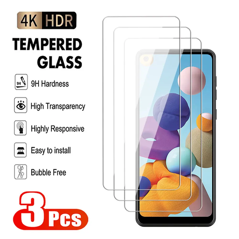 3Pcs Gehärtetem Glas Bildschirm Für Samsung Galaxy A31 A32 A33 A34 A35 A21 A22 A23 A24 A25 4G5G Schutz für Samsung A21s glas Film