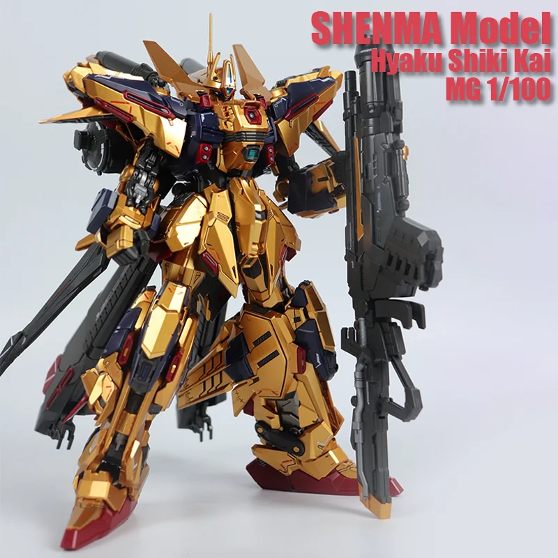 

SHENMA Модель Hyaku Shiki Kai MG 1/100 Golden Fighter Full Armor FA Сборная модель Комплект фигурок Пластиковые модели Наборы игрушек в подарок