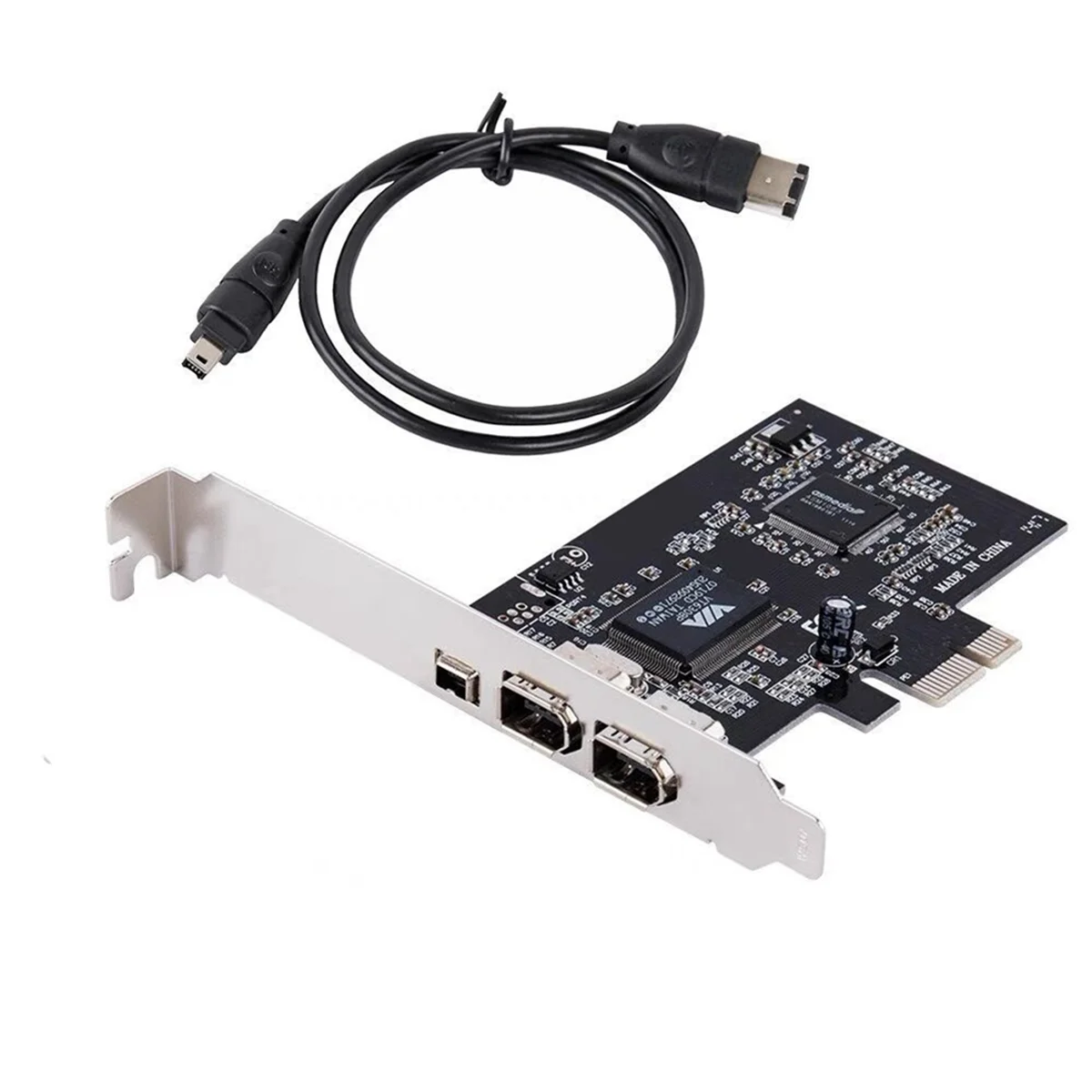 PCI-E Express Card, 1394a IEEE 1394b Controller Card Cable, High Speed Data Transfer, Video Editing, Audio Recording