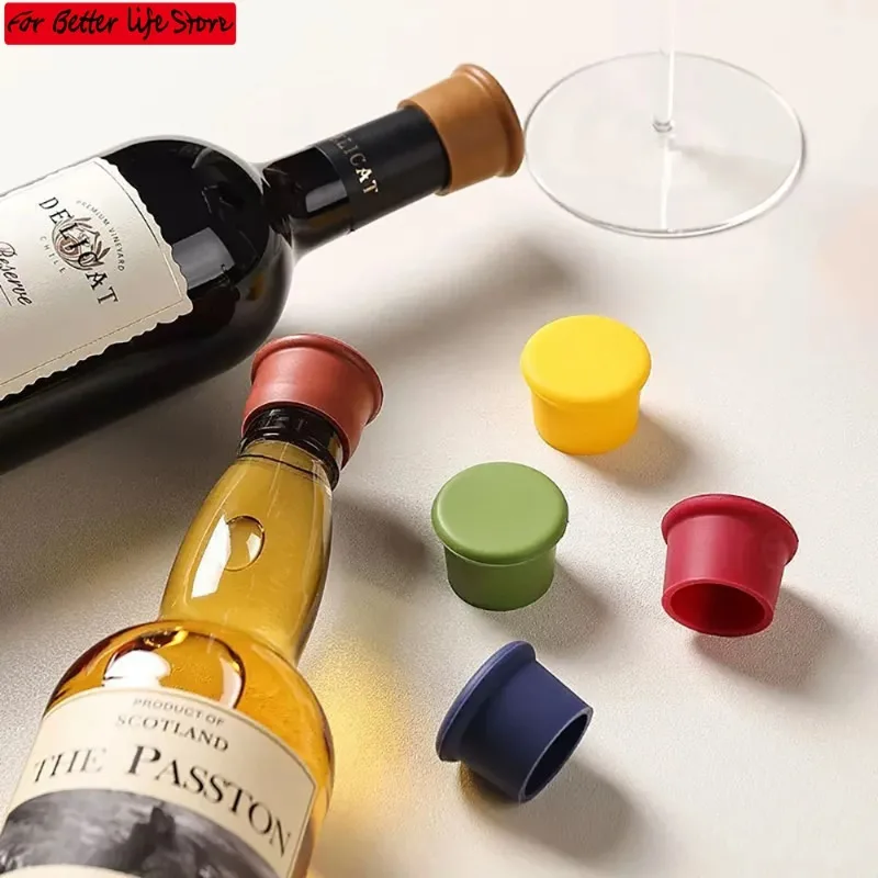 Bar accessories Red Wine Bottle Stopper Silicone Wine Stopper Leak Free Freshness Wine Plug Beer Beverage Champagne Closures