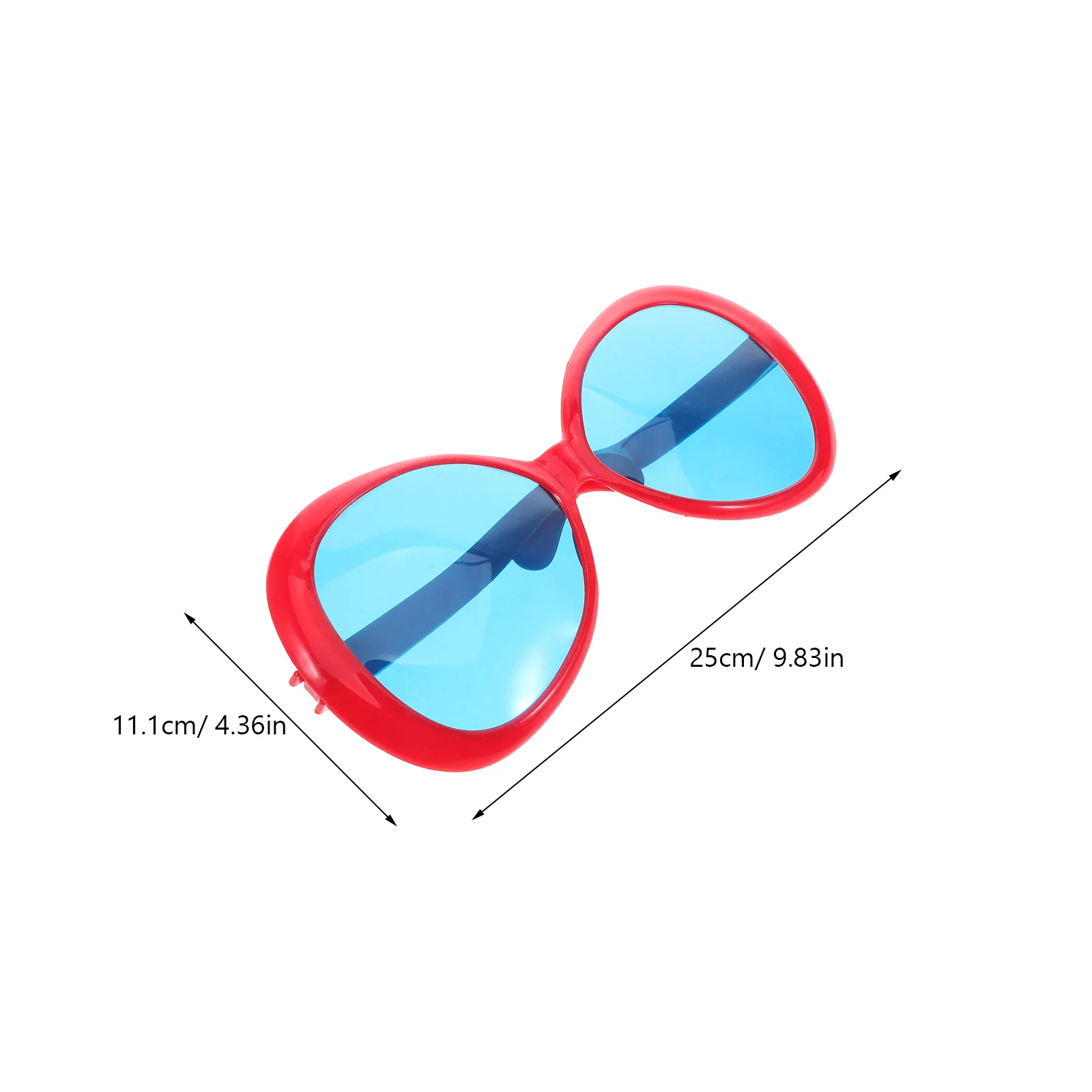 نظارات مضحكة كبيرة الحجم مقاس 10 بوصات لتزيين حفلات شاطئ هاواي، دعائم صور مبتكرة، ملحقات الحفلات #2