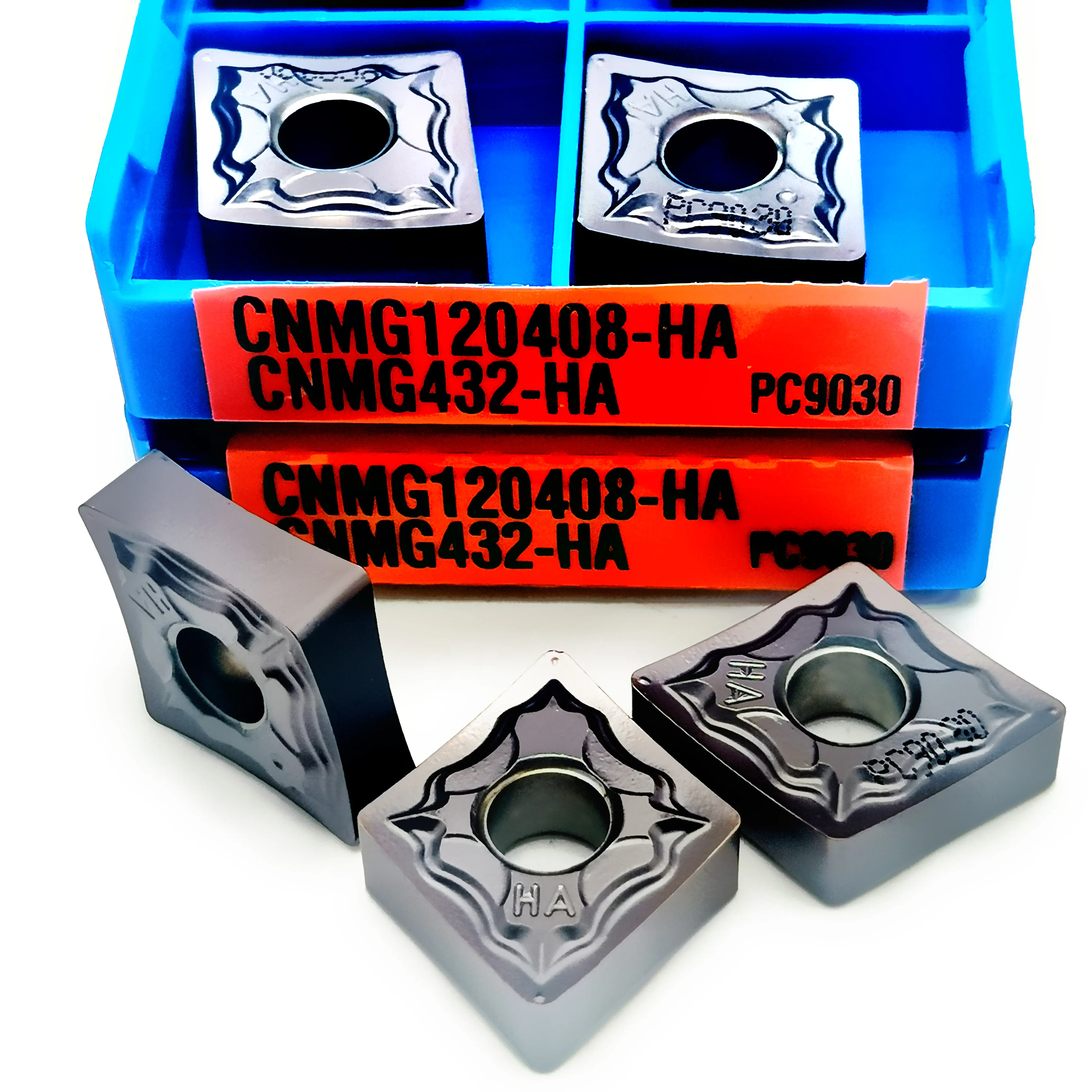10PCS CNMG120404 HA PC9030คาร์ไบด์ใบมีด CNMG 120408 HA PC9030คุณภาพสูงภายนอกเครื่องมือสแตนเลสเครื่องมือ