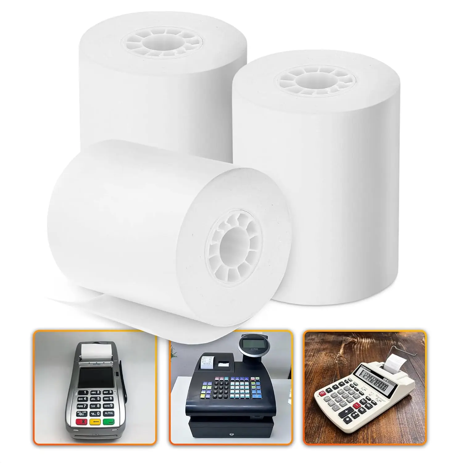 

Набор из 3 рулонов термобумаги 2 1/4" x 85 футов для счетоводительских аппаратов, POS-систем и кассовых аппаратов - прочные, безворсовые