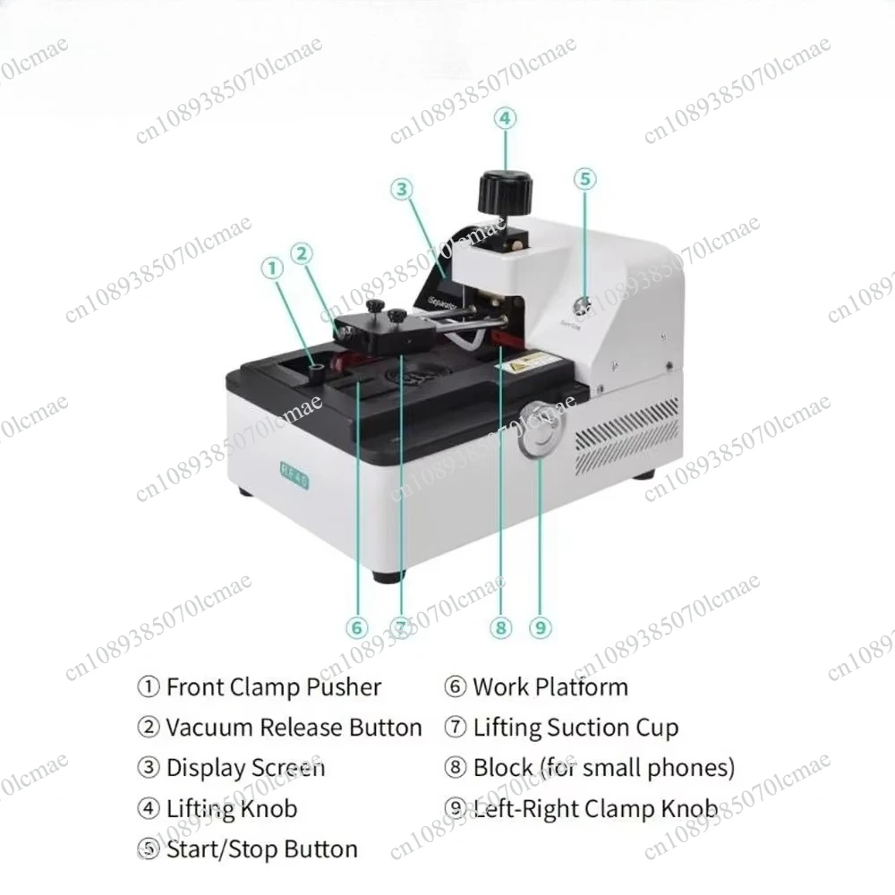 2025 REFOX RF40 Universal Mobile Phone LCD Screen Heating Separator Machine for Mobile Phone Screen Separation Fixture Repair To