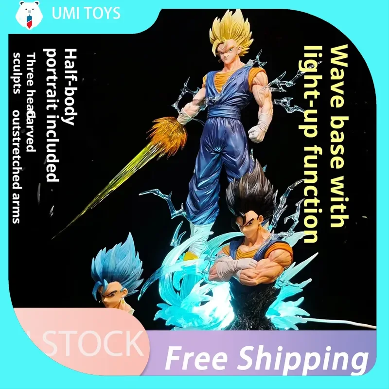 

38 см Новый Hb Jt Dragon Ball Z Vegetto Фигурка Vegetto 3 Heads Замена Super Saiyan Фигурки Коллекция Модель Статуя Игрушка Подарок