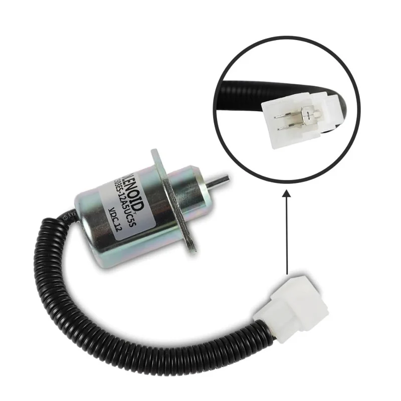 SA-4569-T 1503ES-12A5UC5S 17454-60010 16616-60010 17594-60014 12V إيقاف التشغيل الملف اللولبي لمحركات الديزل لآلة كوبوتا #4