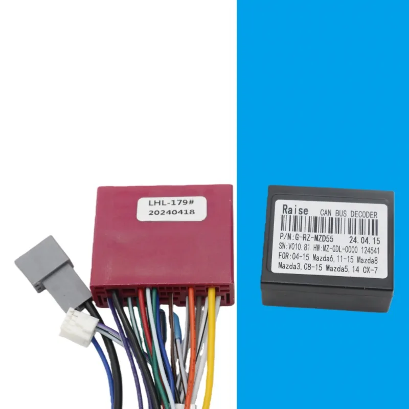 For Mazda 6 GH1 GH2 3 BL BM CX7 Car Radio Fascia Frame Android Stereo Wiring Harness Power Cable Adapter Canbus Decoder