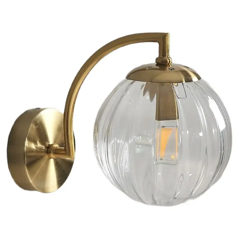 BMBY-Bedroom Wall Lamp Beside Modern Glass Ball LED Wall Lights Living Room Background Wandlamp Stair Light Fixtures Transparent