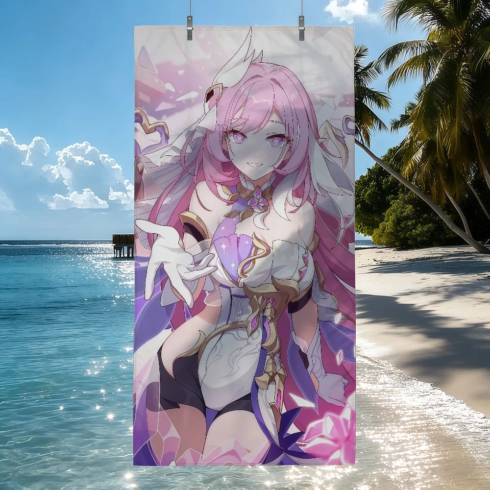 Game Honkai Impact Elysia Towel Drying Bath Towel Applicable To Light Swimming Camping Yoga Beach Out