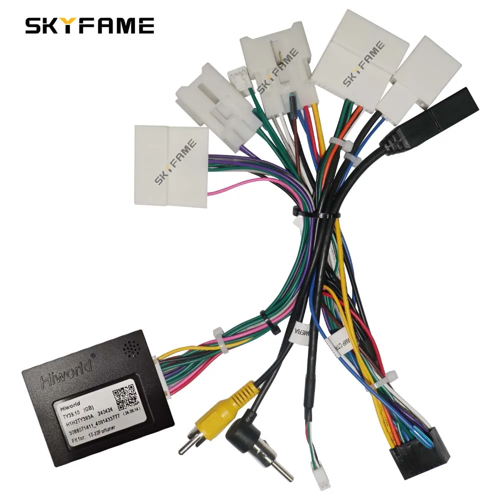 

SKYFAME 16pin Car Wiring Harness Adapter Canbus Box Decoder Adnroid Radio Power Cable For Toyota Fortuner TY39.10