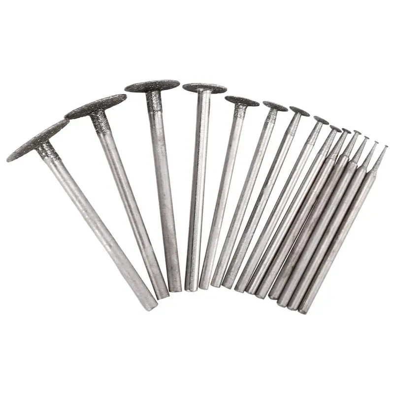 ABGH-14PCS Diamond Stone Grinding Bits - 3/32 Inch Shank For The , High-Precision Rotary Tool Accessories