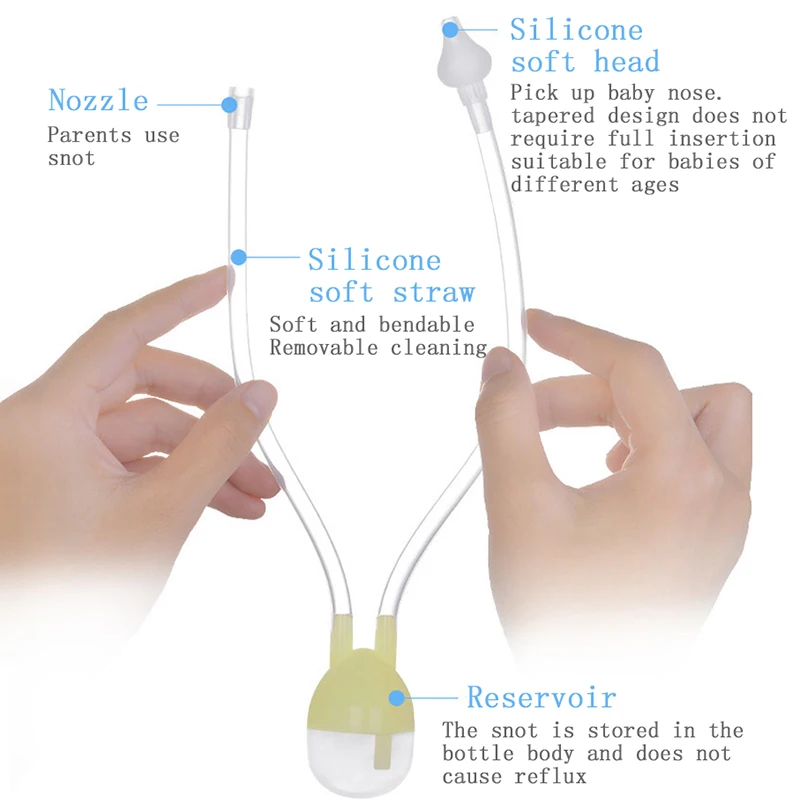 Juego de aspirador Nasal para bebé recién nacido, herramienta de succión, 3 piezas, cuidado del bebé