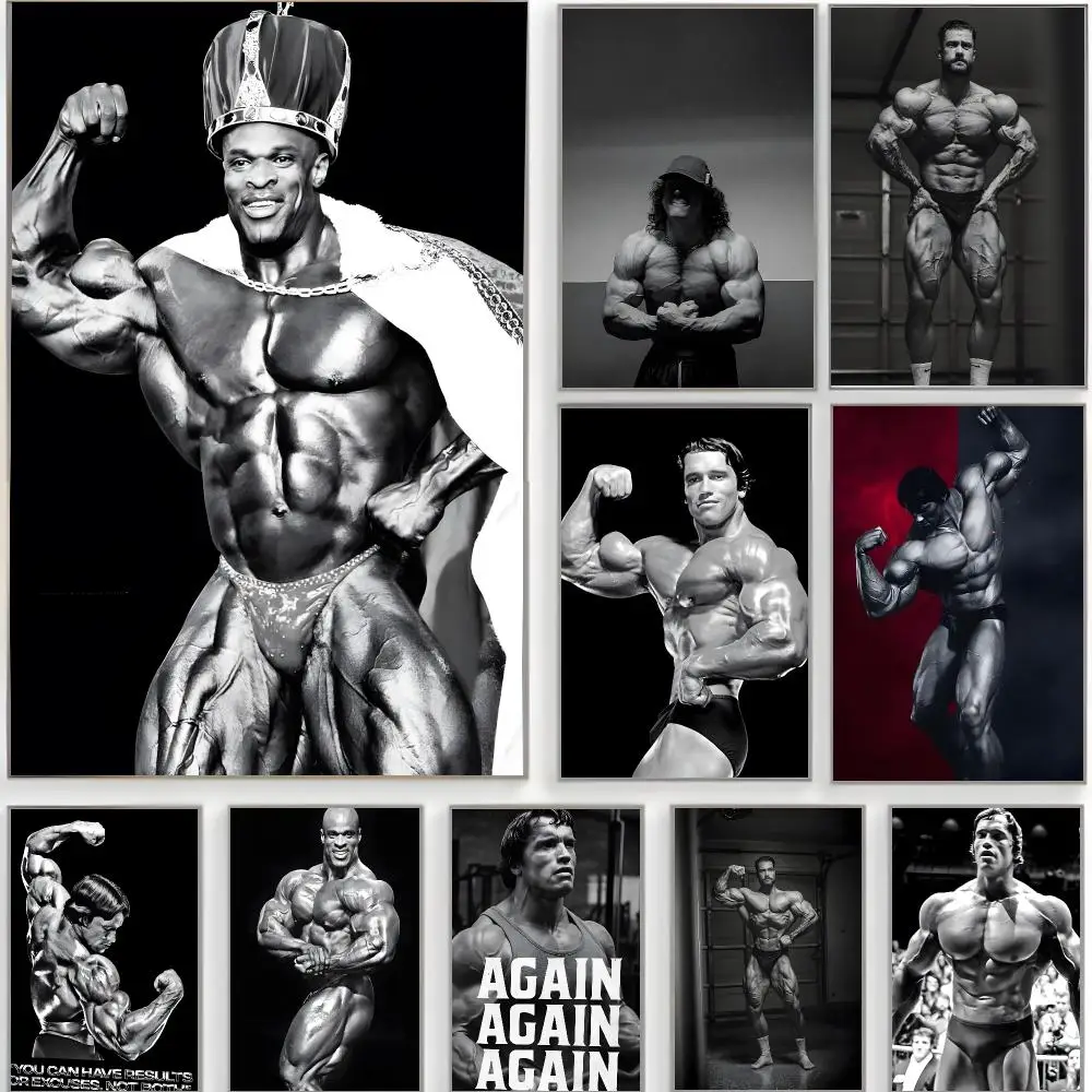 fitness athlete bodybuilding star Poster Classic Wall Art  Home Decor  Peel and Stick Unframed