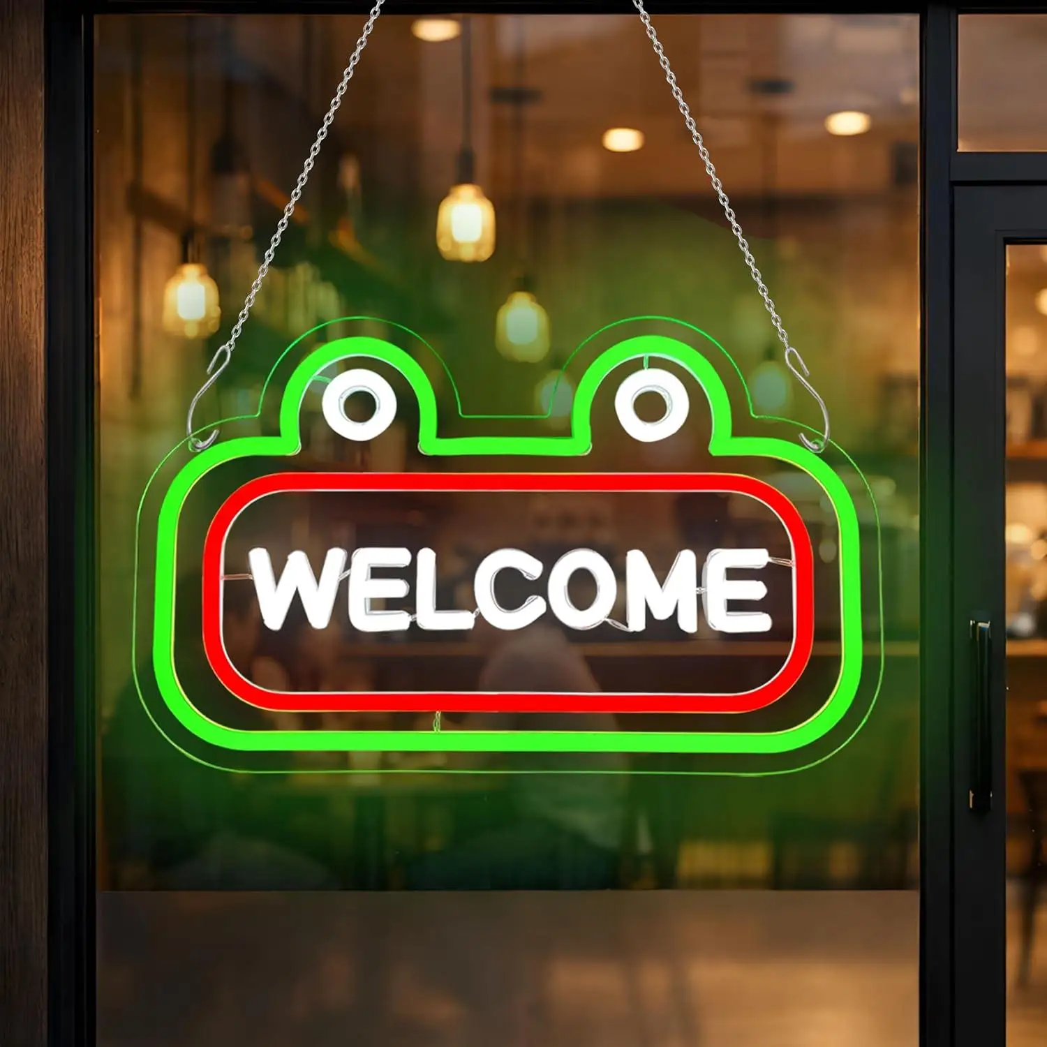 

Welcome Neon Sign Frog USB Dimmab LED Lights for Shop Bar Restaurant Retail Store Party Pub Decor Business Bar Signs Night Light