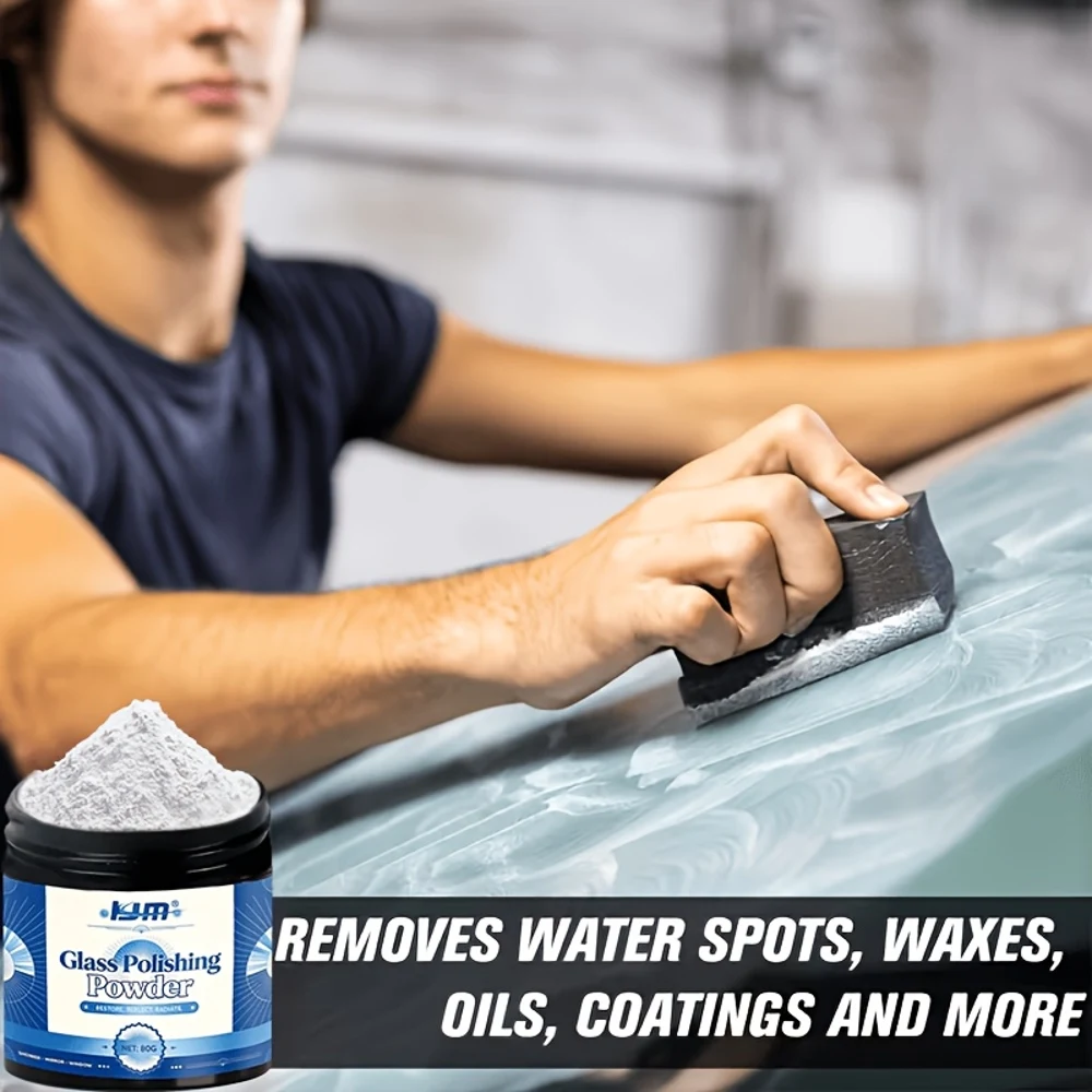 Premium Aluminum Oxide Glass Polishing Compound Powder - Professional Automotive Detailing Polish, Scratch & Oil Film Repair for