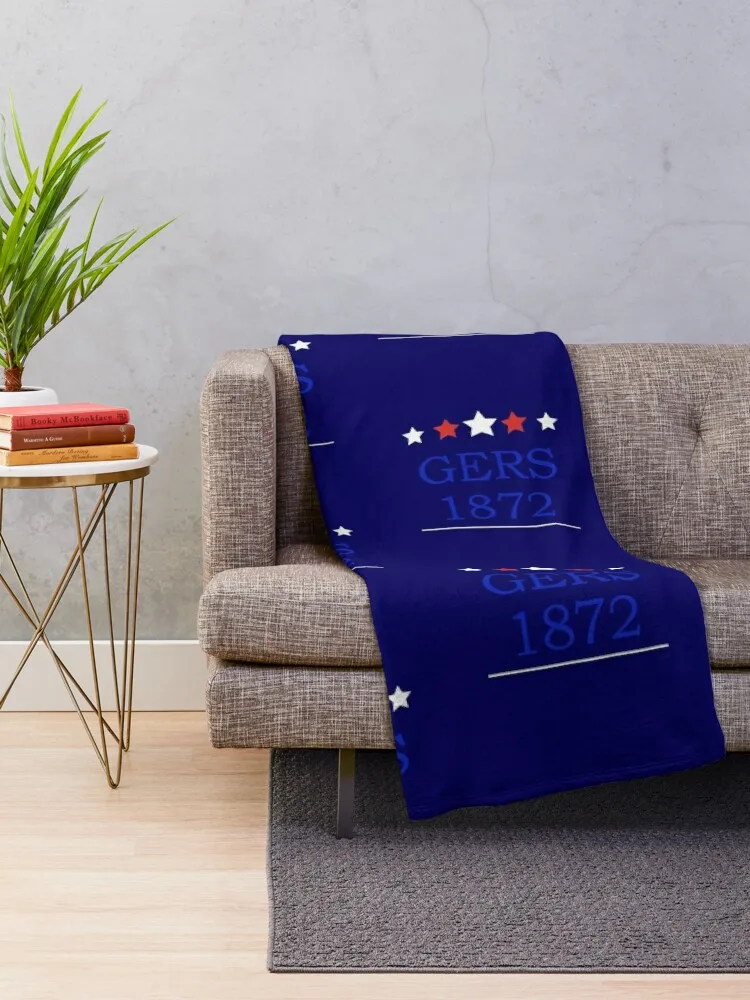 Glasgow Gers 1872 blue Throw Blanket Large Nap Blankets