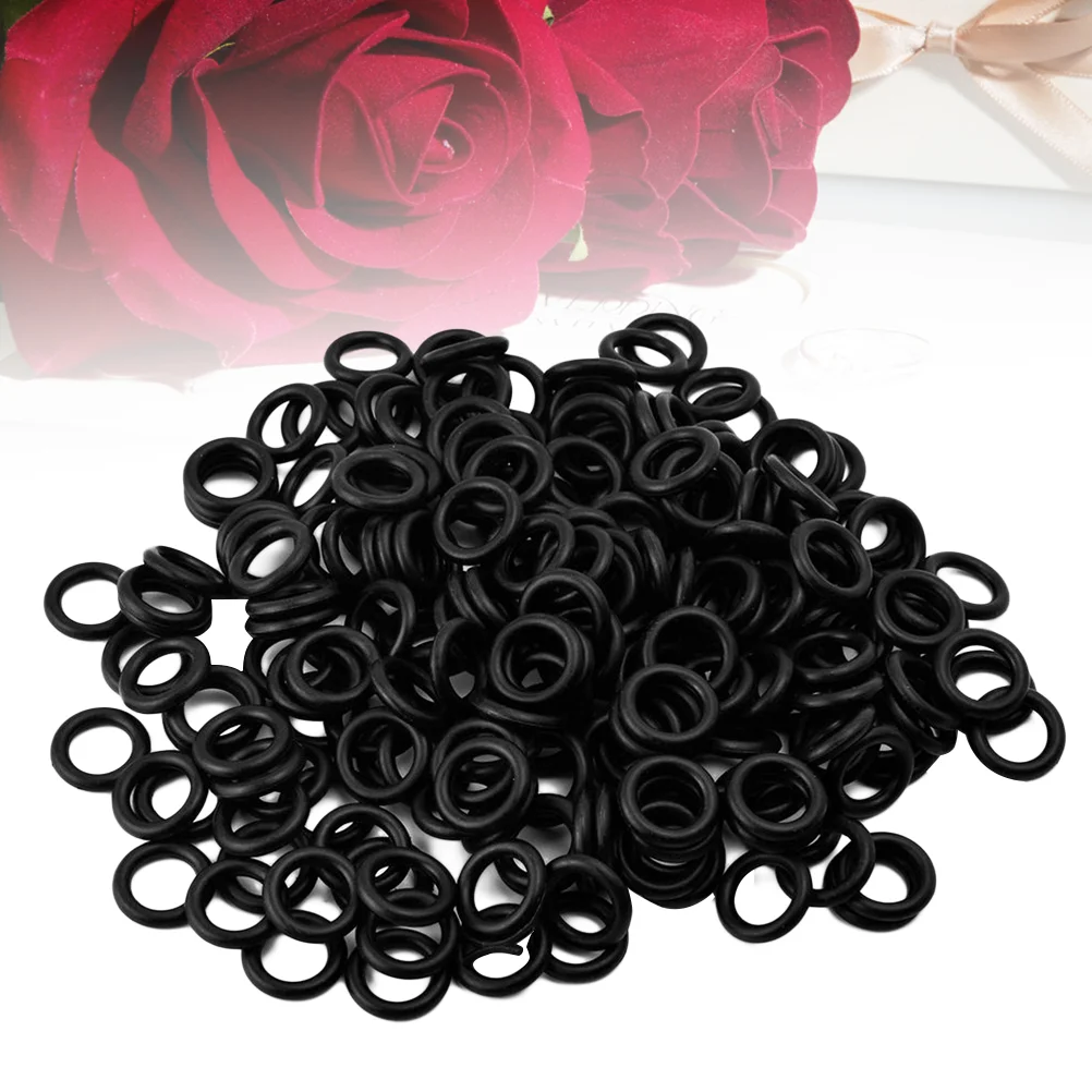 

100pcs Machine Grommets Absorption Rings Coil Rotary Machine Supply (Black) rubber grommet grommet ring